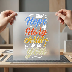 Hope Glory Christ You Christian Faith Ready to Press DTF Transfer for Dtf