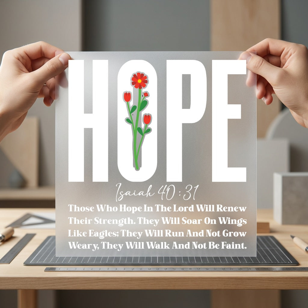 Hope Isaiah Quote Faith-inspired Christian Faith Ready to Press DTF Transfer for Dtf