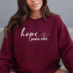 Hope Psalm 130:5 | Scriptural Affirmation Sweatshirt - Luckets.com