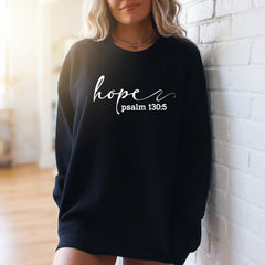Hope Psalm 130:5 | Scriptural Affirmation Sweatshirt - Luckets.com