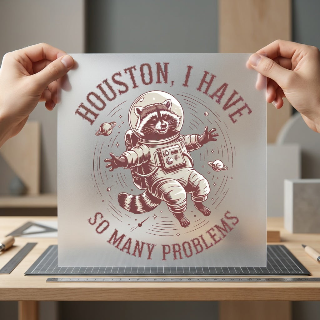 Houston Have Many Problems Funny Pet Ready to Press DTF Transfer for Dtf