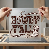 Howdy All Western Boots Usa Vintage Ready to Press DTF Transfer for Dtf