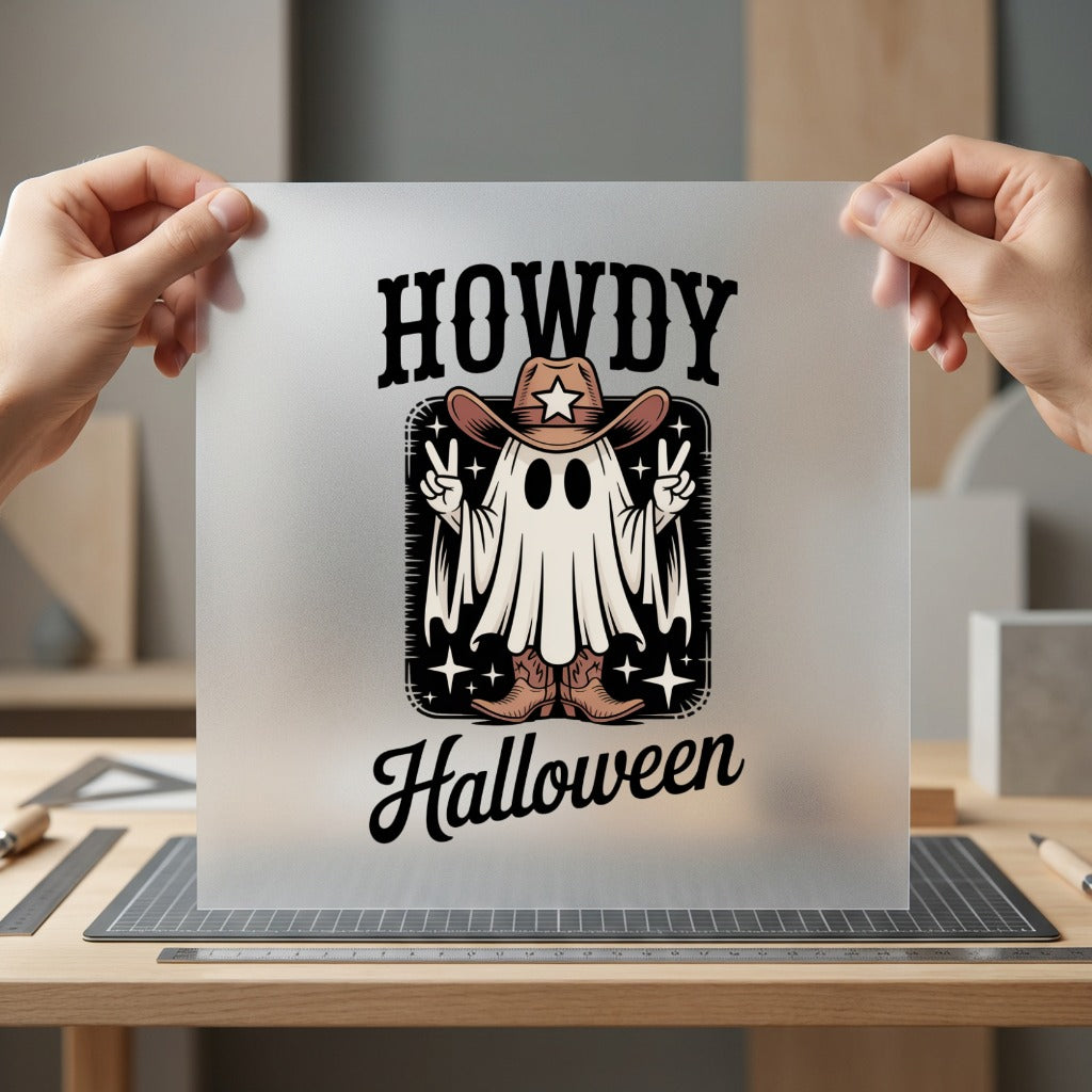 Howdy Halloween Ghost Spooky Usa Halloween Ready to Press DTF Transfer for Dtf