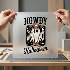 Howdy Halloween Ghost Spooky Usa Halloween Ready to Press DTF Transfer for Dtf
