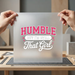 Humble But Still Girl Retro Aesthetic Ready to Press DTF Transfer for Dtf
