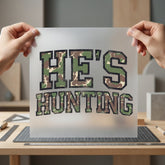 Hunting Camo Diy Usa Vintage Ready to Press DTF Transfer for Dtf
