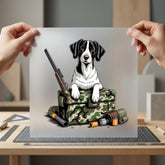 Hunting Dog Camo Box Mom Dad Ready to Press DTF Transfer for Dtf