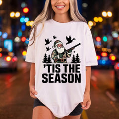 Hunting Santa Tis Season Christmas Dad Ready to Press DTF Transfer for Dtf