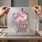 Iced Coffee Era Retro Funny Sarcastic Ready to Press DTF Transfer for Dtf