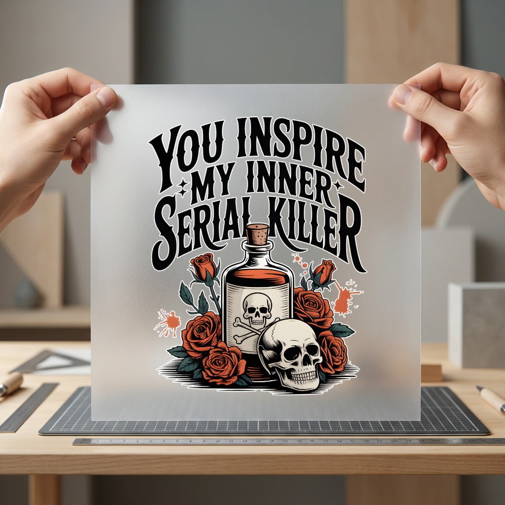 Inner Serial Killer Quote Halloween Vintage Ready to Press DTF Transfer for Dtf