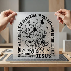Inspiring Floral There Was Christian Faith Ready to Press DTF Transfer for Dtf