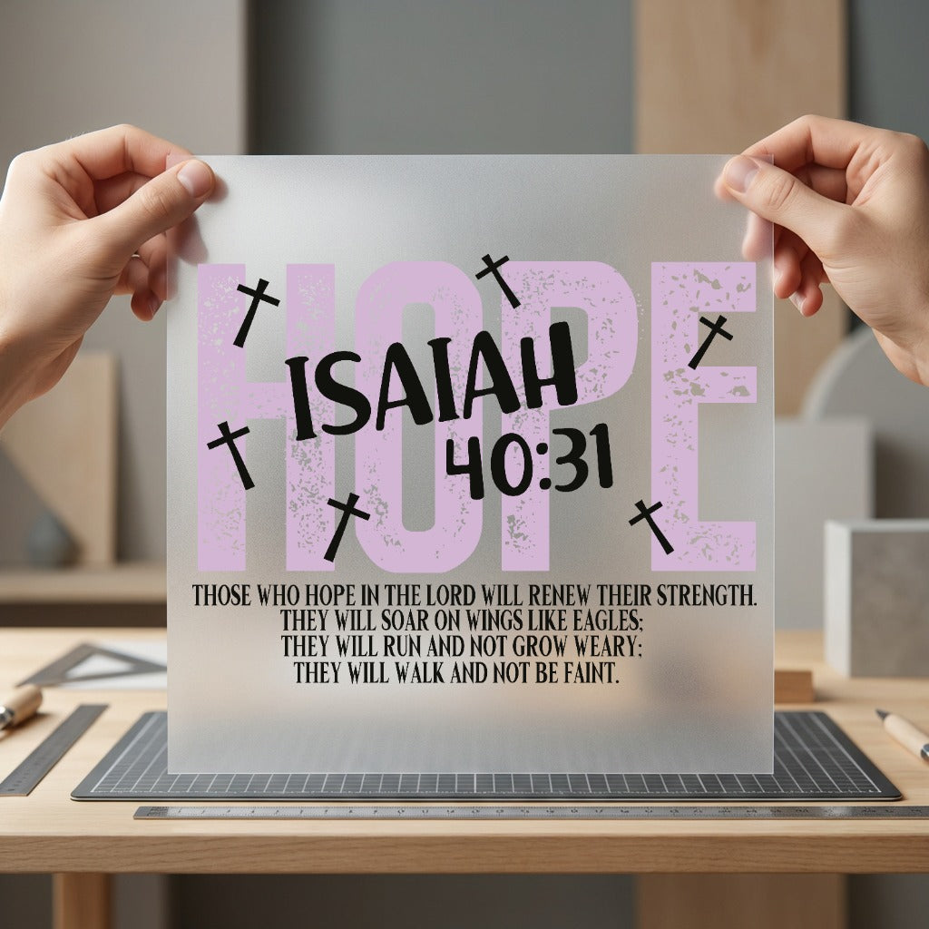 Isaiah Hope Scripture Faith-based Christian Faith Ready to Press DTF Transfer for Dtf