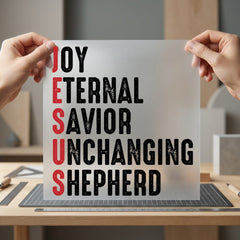 Jesus Acronym Faith Distressed Christian Faith Ready to Press DTF Transfer for Dtf