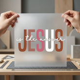 Jesus Answer Boho Faith-based Christian Faith Ready to Press DTF Transfer for Dtf