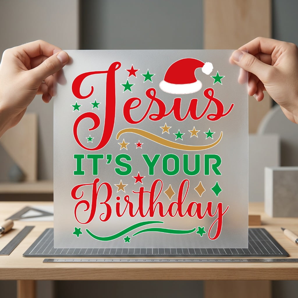Jesus Birthday Christmas Diy Christian Faith Ready to Press DTF Transfer for Dtf