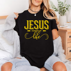 Jesus Changed Life Christian Christian Faith Ready to Press DTF Transfer for Dtf