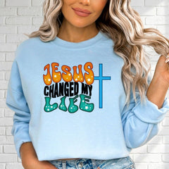 Jesus Changed My Life | Retro Faith Sweatshirt - Luckets.com