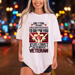 Jesus Christ American Veteran Christian Faith Ready to Press DTF Transfer for Dtf
