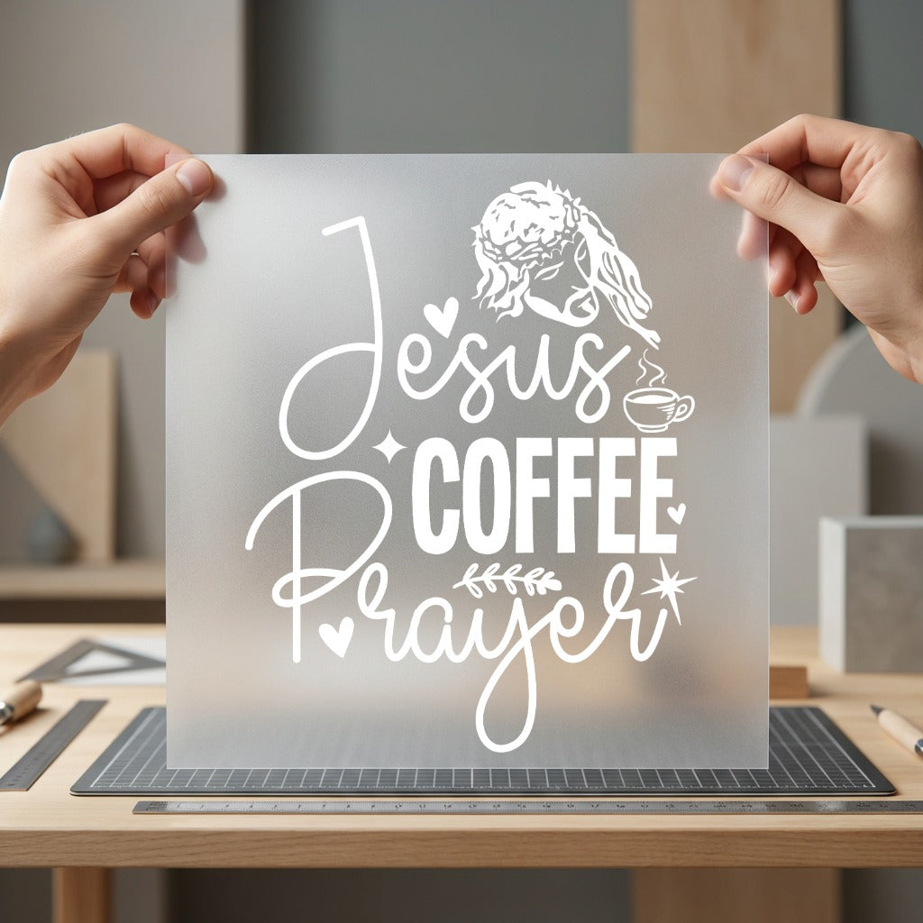 Jesus Coffee Prayer Faith Christian Faith Ready to Press DTF Transfer for Dtf