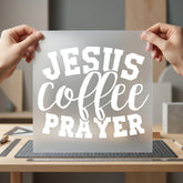 Jesus Coffee Prayer Faith-inspired Christian Faith Ready to Press DTF Transfer for Dtf
