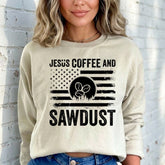 Jesus Coffee & Sawdust | Faith & Craftsmanship Sweatshirt - Luckets.com