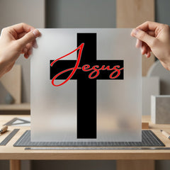 Jesus Cross Faith Diy Christian Faith Ready to Press DTF Transfer for Dtf
