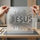 Jesus Dot Burst Christian Christian Faith Ready to Press DTF Transfer for Dtf