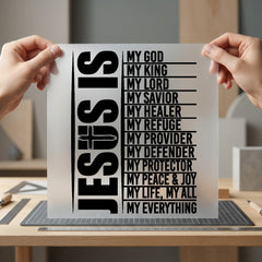 Jesus Everything Christian Diy Christian Faith Ready to Press DTF Transfer for Dtf