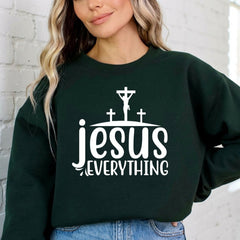 Jesus Everything | Cross & Faith Sweatshirt - Luckets.com