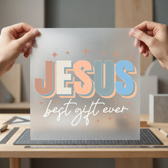 Jesus Gift Ever Retro Christian Faith Ready to Press DTF Transfer for Dtf