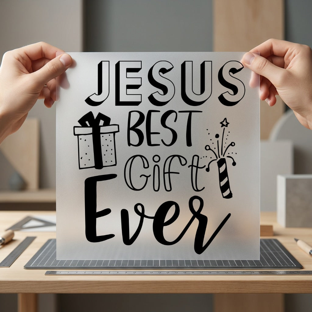 Jesus Gift Ever Script Christian Faith Ready to Press DTF Transfer for Dtf