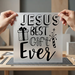 Jesus Gift Ever Script Christian Faith Ready to Press DTF Transfer for Dtf