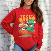 Jesus He'll Be There | Retro Christmas Cheer Sweatshirt - Luckets.com