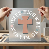 Jesus Highway Heaven Retro Christian Faith Ready to Press DTF Transfer for Dtf