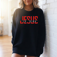 Jesus Is King | Bold Declaration Faith Sweatshirt - Luckets.com