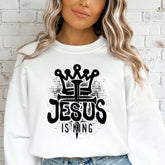Jesus Is King | Crown & Nails Faith Sweatshirt - Luckets.com