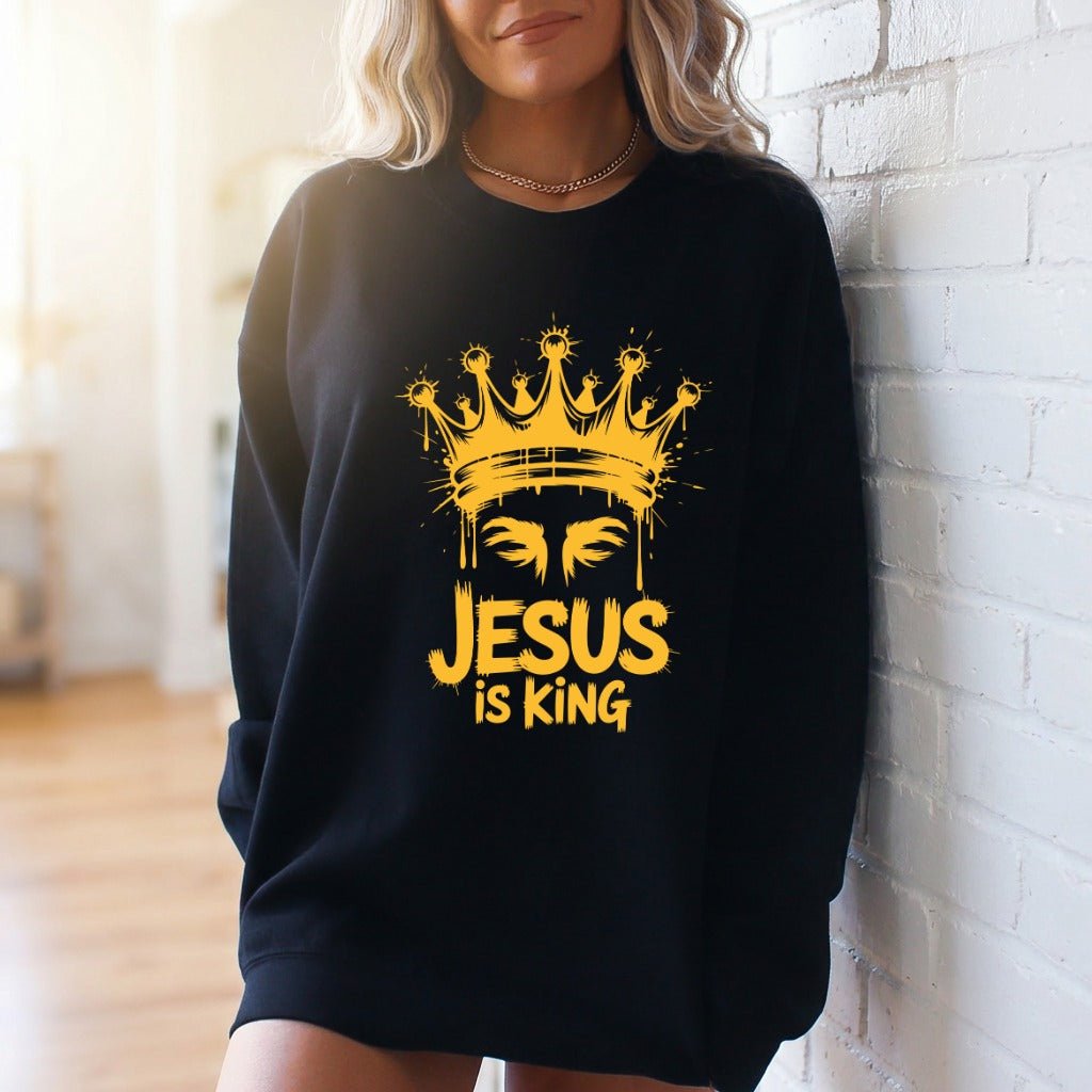 Jesus Is King | Regal Faith Worship Sweatshirt - Luckets.com
