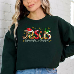 Jesus Is The Reason | Festive Faith Sweatshirt - Luckets.com
