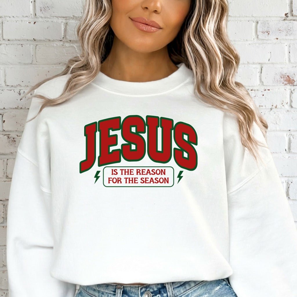 Jesus Is The Reason | Festive Faith Sweatshirt - Luckets.com