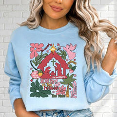 Jesus Is The Reason | Nativity Scene Sweatshirt - Luckets.com
