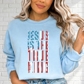 Jesus Is The True King | Patriotic Faith Sweatshirt - Luckets.com