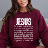 Jesus, Isaiah 9:6 | Messiah Prophecy Sweatshirt - Luckets.com