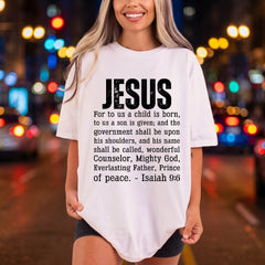 Jesus Isaiah Scripture Diy Christian Faith Ready to Press DTF Transfer for Dtf