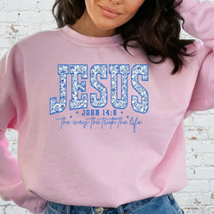 Jesus John 14:6 | The Way Truth Life Sweatshirt - Luckets.com