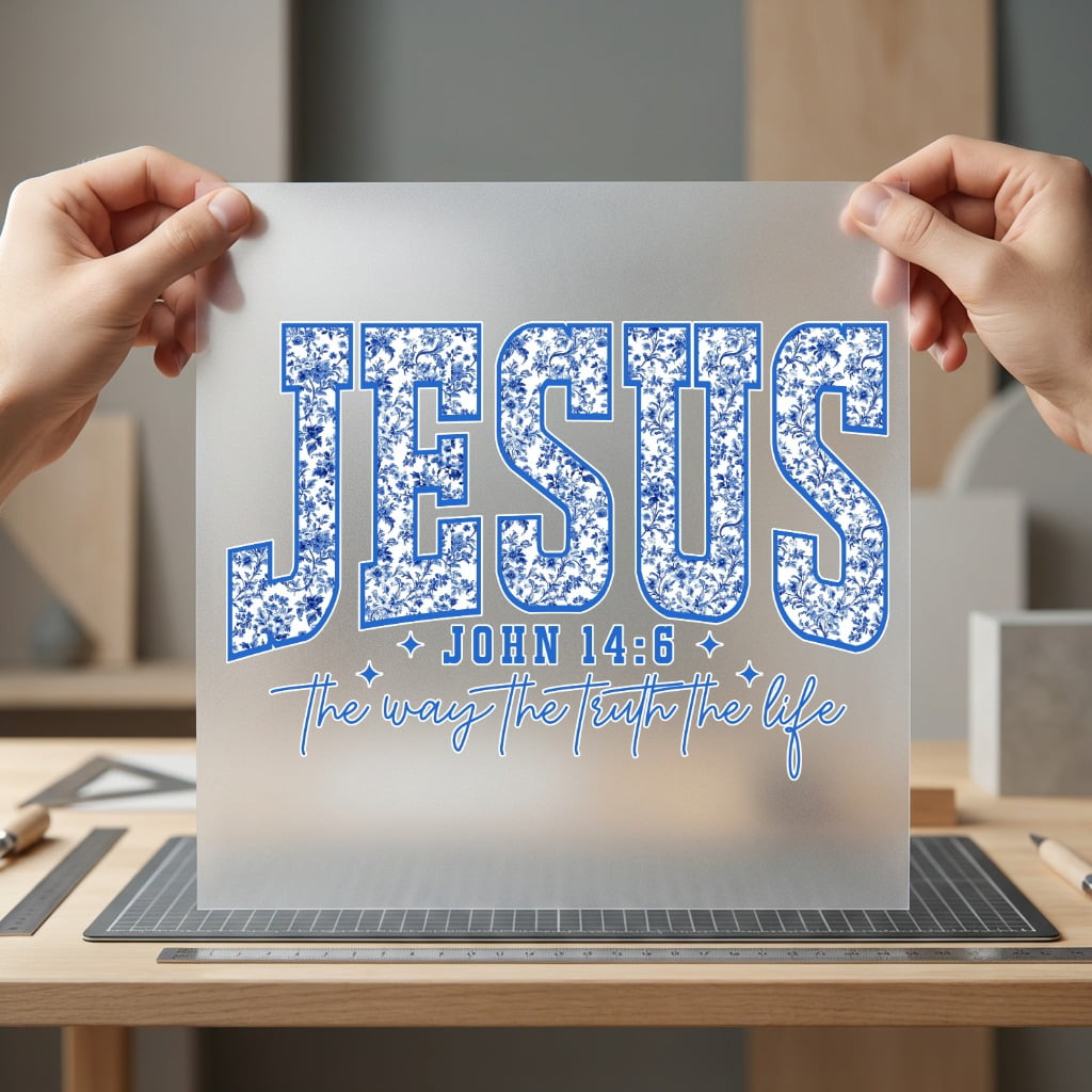 Jesus John Scripture Faith-based Christian Faith Ready to Press DTF Transfer for Dtf