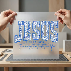 Jesus John Scripture Faith-based Christian Faith Ready to Press DTF Transfer for Dtf