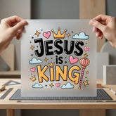 Jesus King Christian Diy Christian Faith Ready to Press DTF Transfer for Dtf