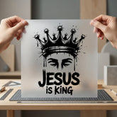 Jesus King Crown Faith-inspired Christian Faith Ready to Press DTF Transfer for Dtf