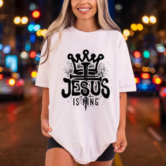 Jesus King Graffiti Style Christian Faith Ready to Press DTF Transfer for Dtf