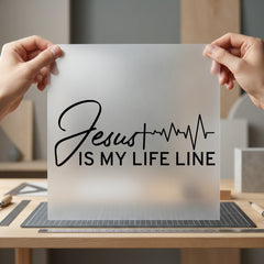 Jesus Life Line Christian Christian Faith Ready to Press DTF Transfer for Dtf